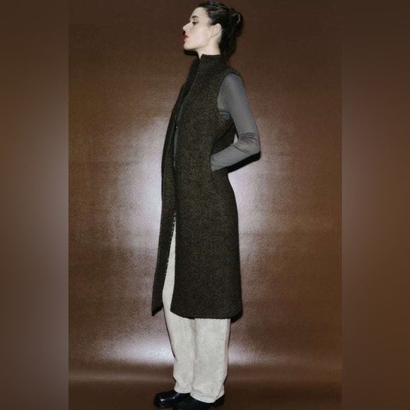 NWT Zara Vest With Manteco Wool ZW Collection - Picture 7 of 13